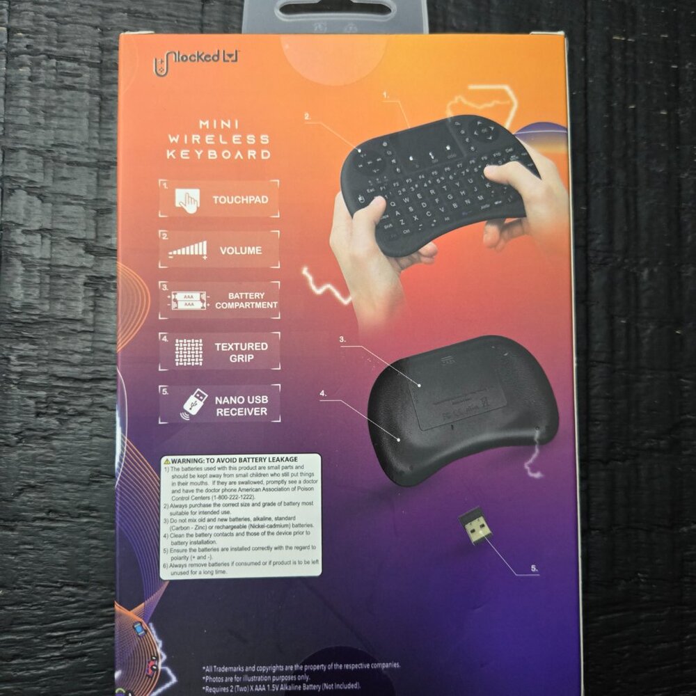 Unlocked- Mini Wireless Keyboard. New, Unopened. - Picture 2 of 4